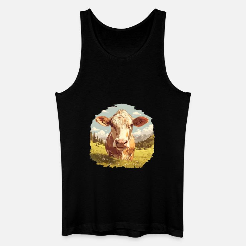 Kühe Kuh - Männer Bio Tank Top - Schwarz