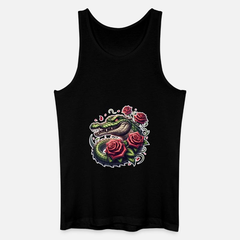 Alligator - Männer Bio Tank Top - Schwarz