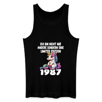 Limited Edition 1987 Geburtstag 1987 Geboren - Männer Bio Tank Top - Schwarz - Vorne