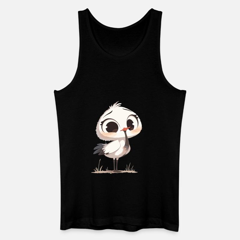Kraniche Kranich - Männer Bio Tank Top - Schwarz