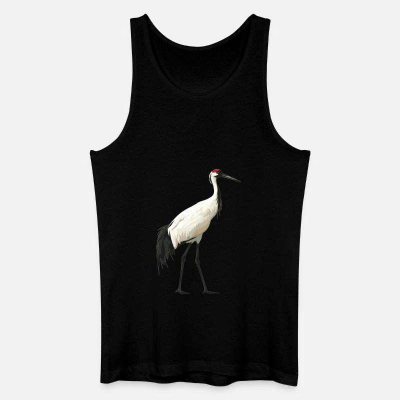 Kraniche Kranich - Männer Bio Tank Top - Schwarz