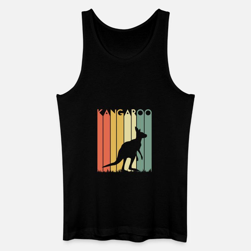 Känguru - Männer Bio Tank Top - Schwarz