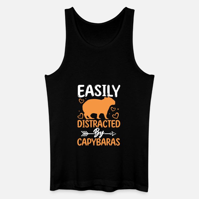 Capybara - Männer Bio Tank Top - Schwarz