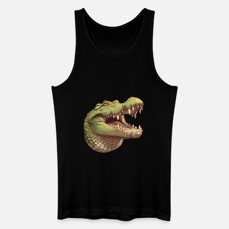 Krokodile Krokodil - Männer Bio Tank Top - Schwarz