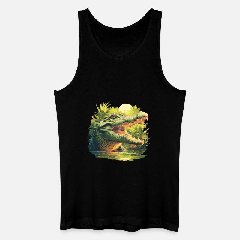 Krokodile Krokodil - Männer Bio Tank Top - Schwarz