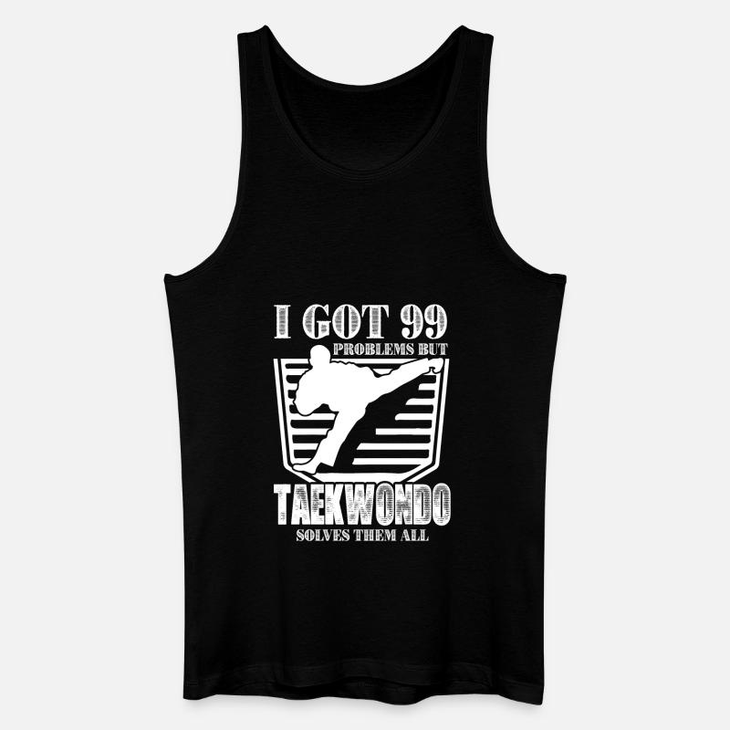 Taekwondo Solves All Problems - Men’s Organic Tank Top - black