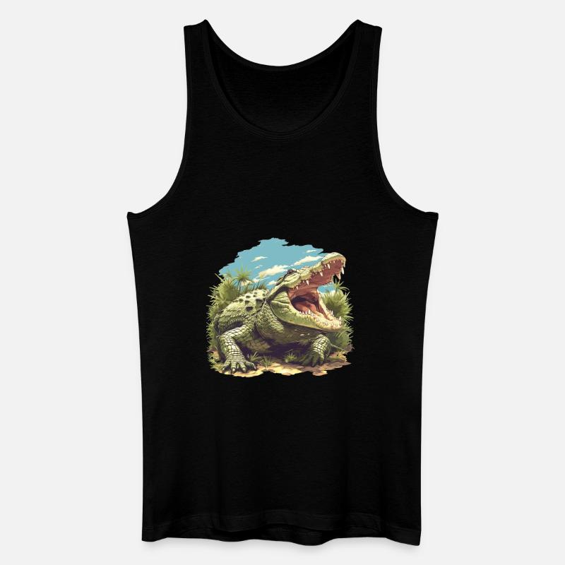 Krokodile Krokodil - Männer Bio Tank Top - Schwarz
