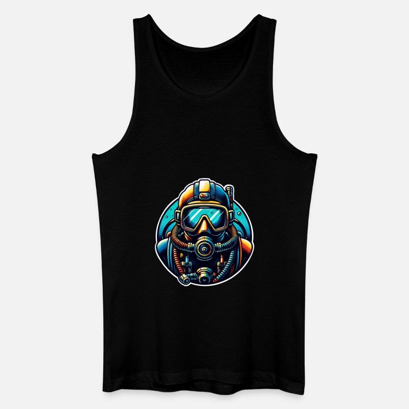 Tauchen Taucher - Männer Bio Tank Top - Schwarz