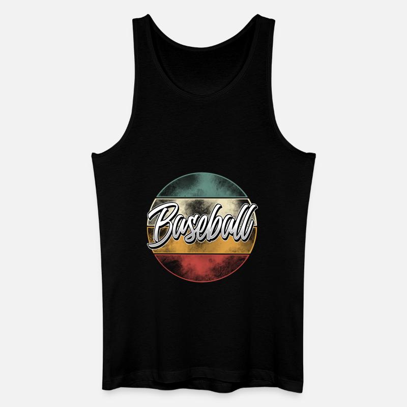 Baseball - Männer Bio Tank Top - Schwarz