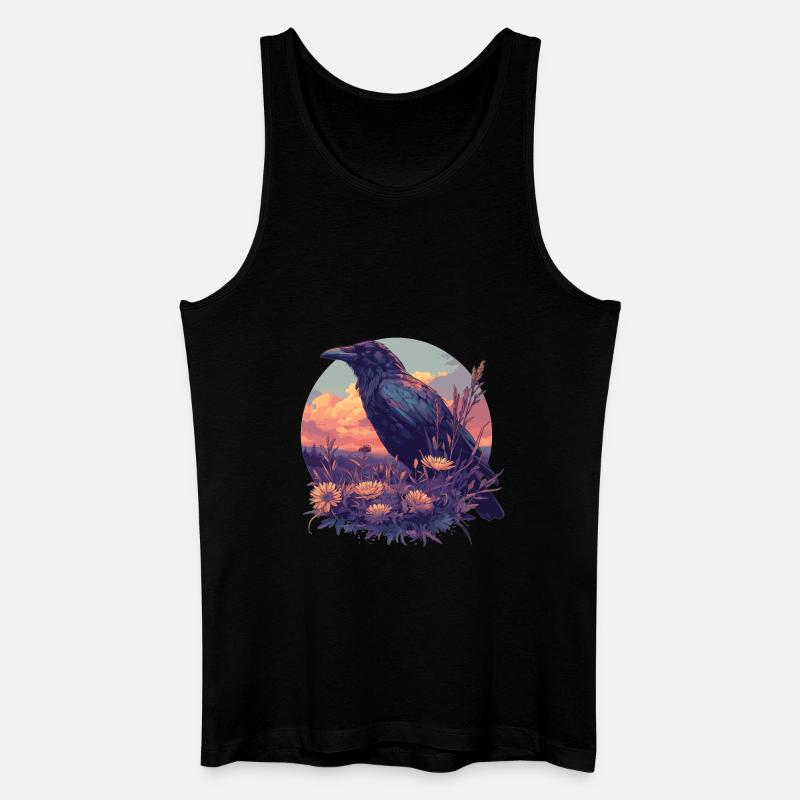 Krähen Krähe - Männer Bio Tank Top - Schwarz