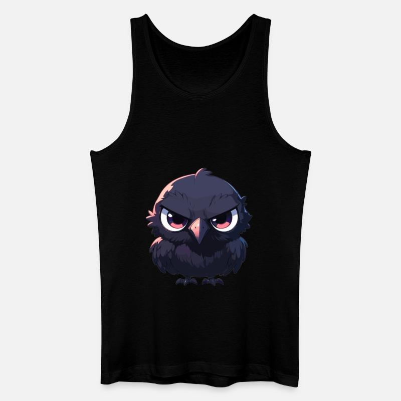 Krähen Krähe - Männer Bio Tank Top - Schwarz