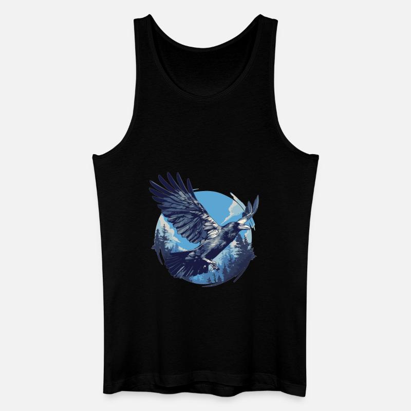 Krähen Krähe - Männer Bio Tank Top - Schwarz