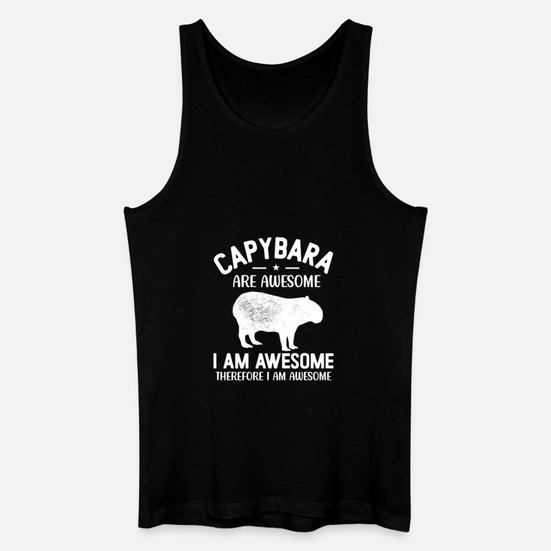 Capybara - Männer Bio Tank Top - Schwarz