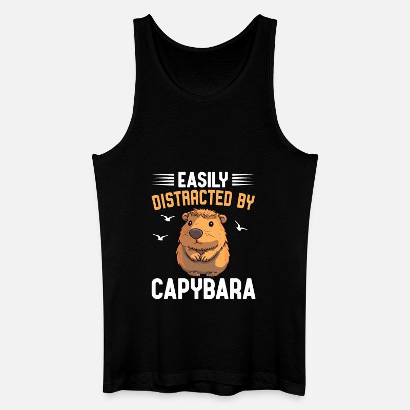Capybara - Männer Bio Tank Top - Schwarz