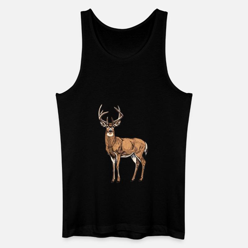 Hirsche Hirsch - Männer Bio Tank Top - Schwarz