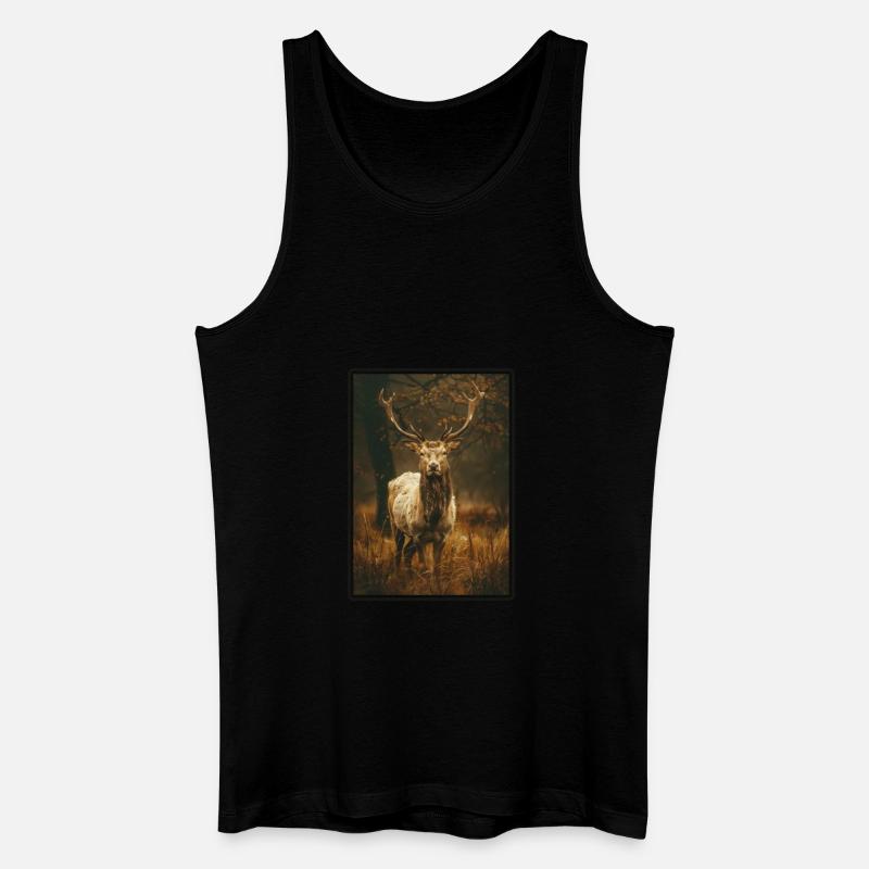 Hirsche Hirsch - Männer Bio Tank Top - Schwarz