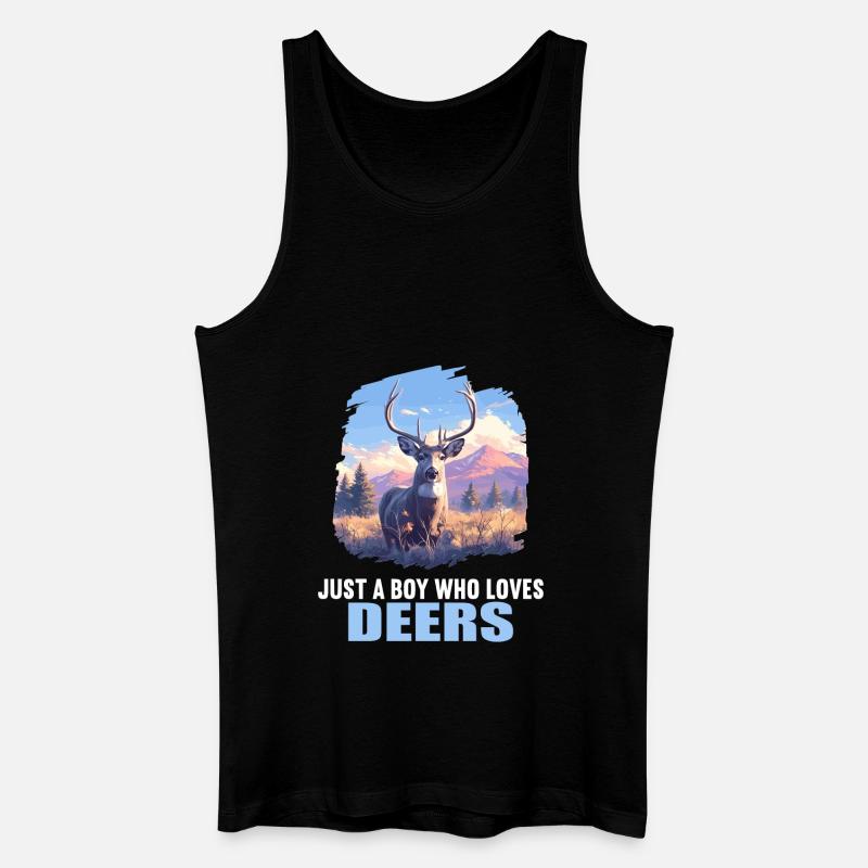 Hirsche Hirsch - Männer Bio Tank Top - Schwarz