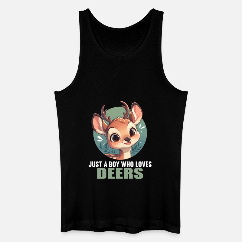 Hirsche Hirsch - Männer Bio Tank Top - Schwarz