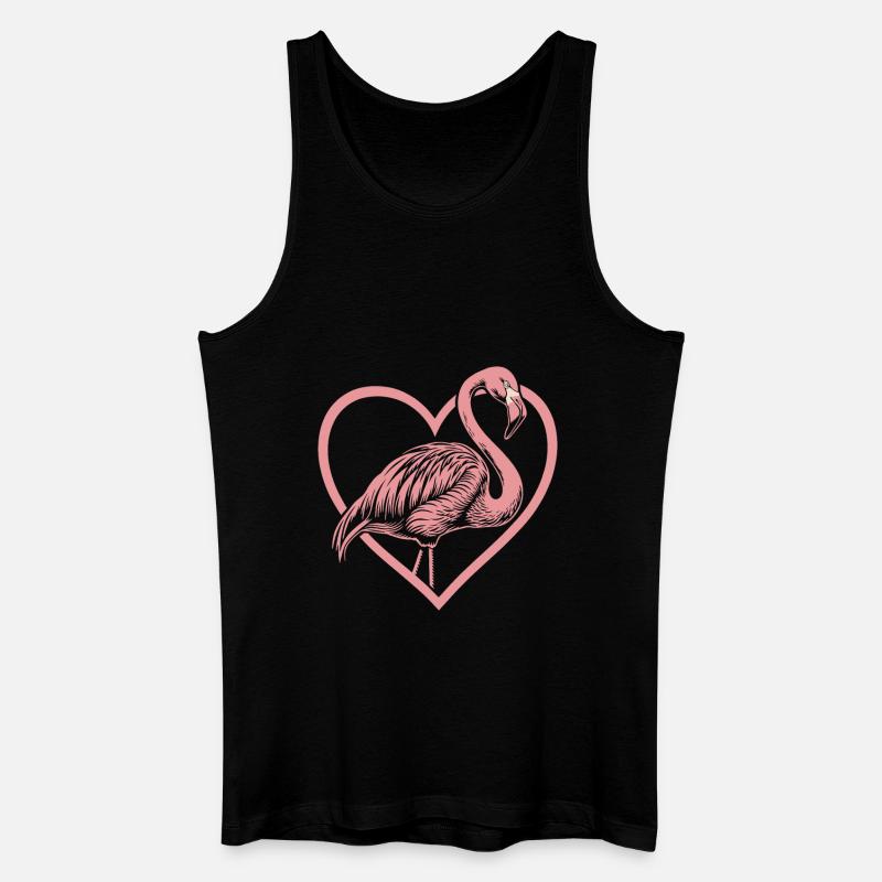 Flamingo - Männer Bio Tank Top - Schwarz