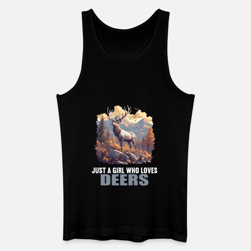 Hirsche Hirsch - Männer Bio Tank Top - Schwarz