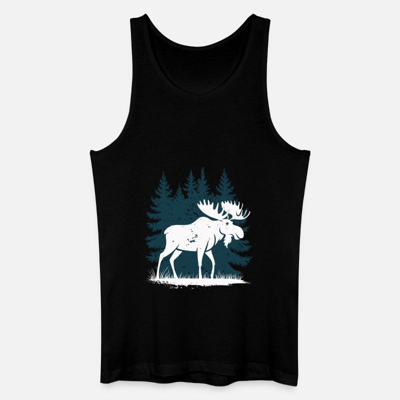 Elch - Männer Bio Tank Top - Schwarz