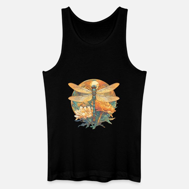 Libellen Libelle - Männer Bio Tank Top - Schwarz