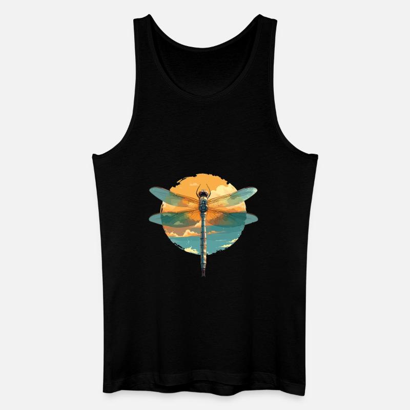 Libellen Libelle - Männer Bio Tank Top - Schwarz