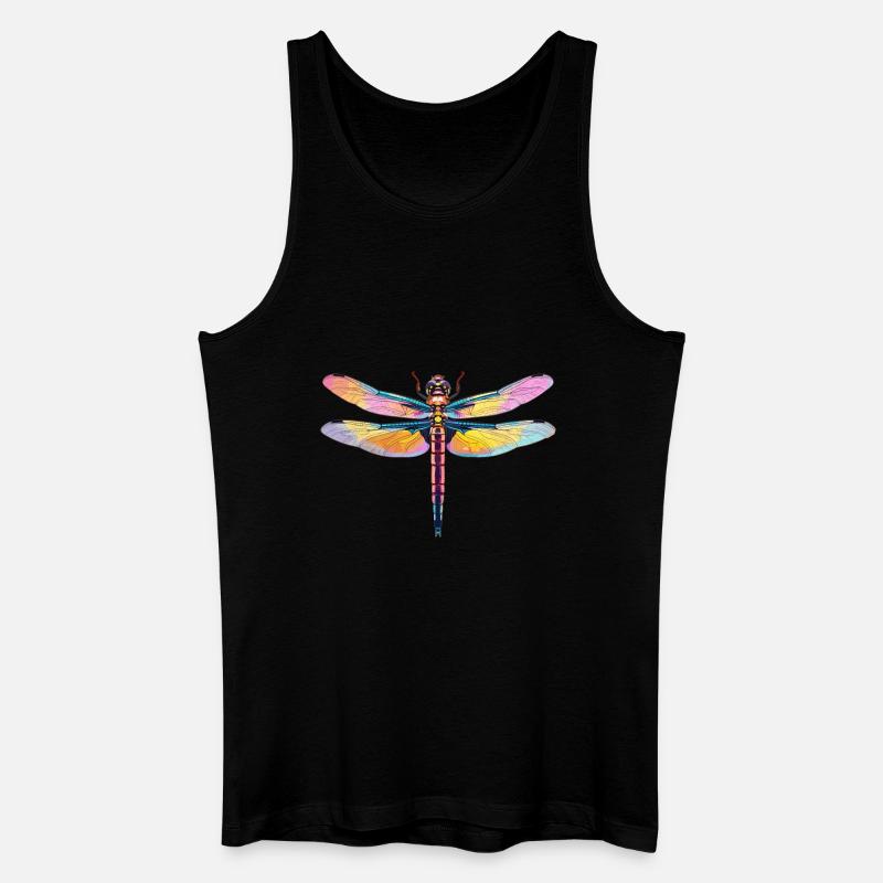 Libellen Libelle - Männer Bio Tank Top - Schwarz