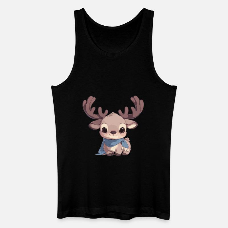 Elche Elch - Männer Bio Tank Top - Schwarz