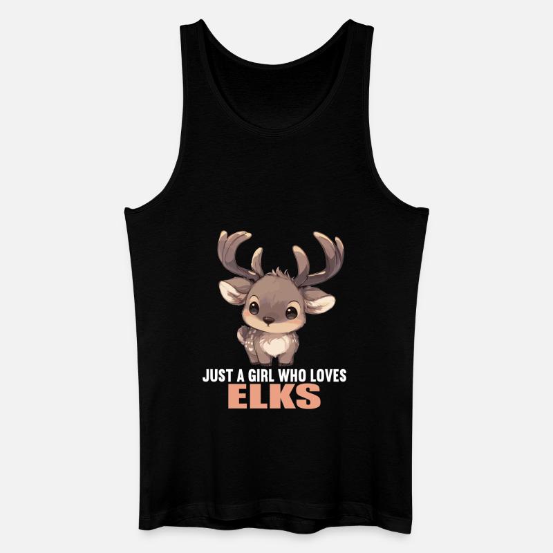 Elche Elch - Männer Bio Tank Top - Schwarz