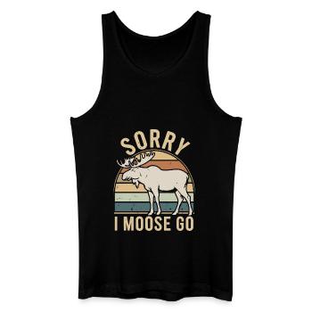 Sorry I Moose Go Elch - Männer Bio Tank Top - Schwarz - Vorne