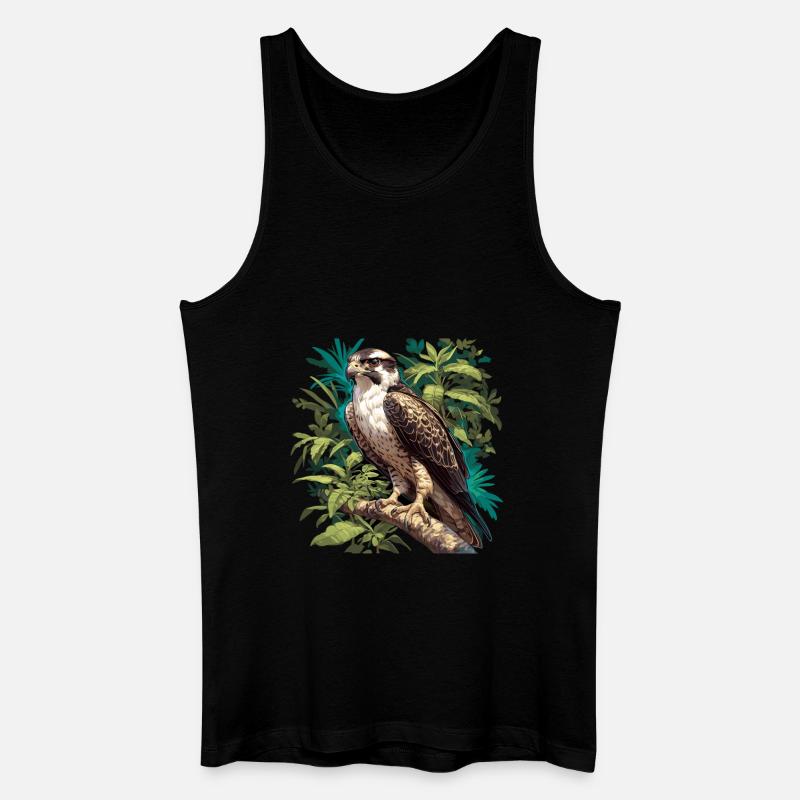 Falken Falke - Männer Bio Tank Top - Schwarz
