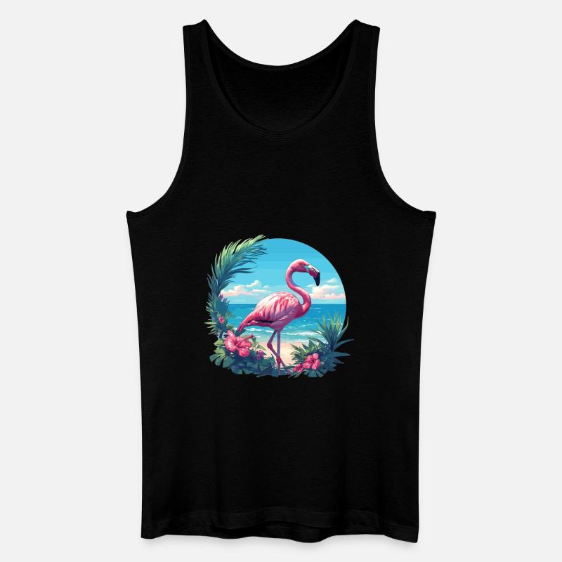 Flamingos Flamingo - Männer Bio Tank Top - Schwarz