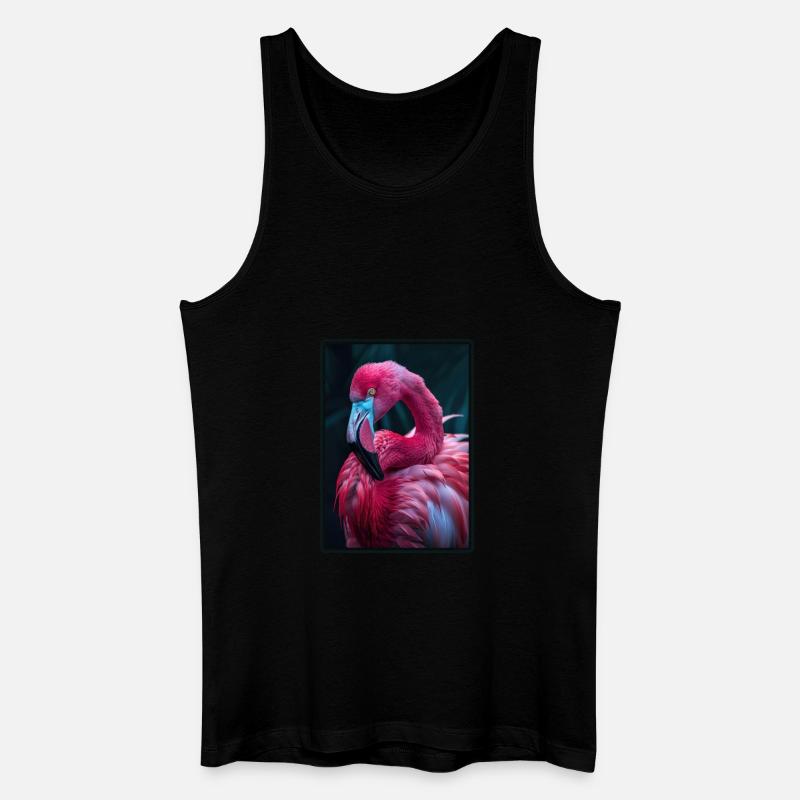Flamingos Flamingo - Männer Bio Tank Top - Schwarz