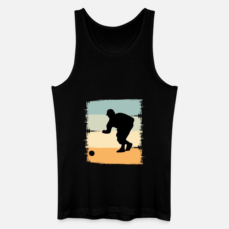 Boule Boccia Boulespieler - Männer Bio Tank Top - Schwarz