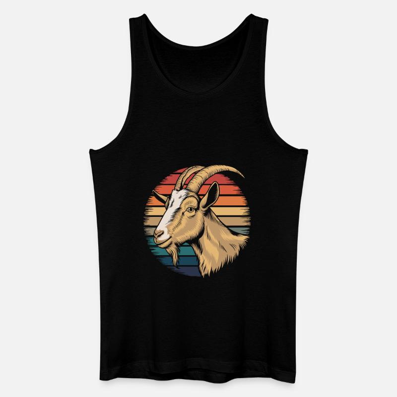 Ziege Ziegenbock - Männer Bio Tank Top - Schwarz
