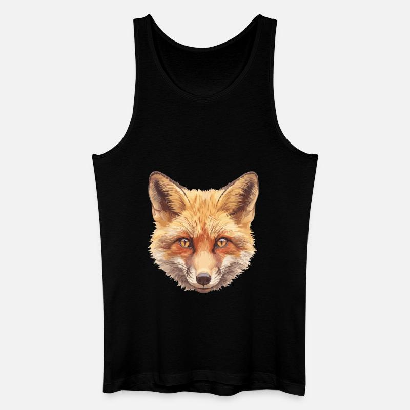 Füchse Fuchs - Männer Bio Tank Top - Schwarz