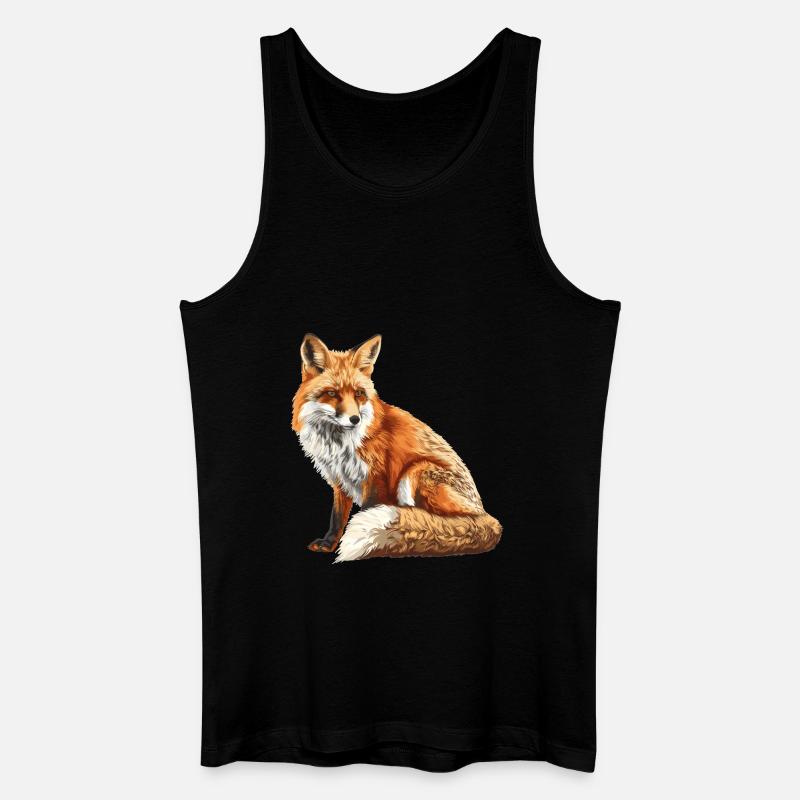 Füchse Fuchs - Männer Bio Tank Top - Schwarz