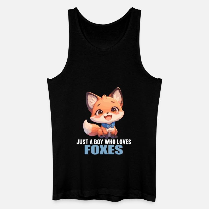 Füchse Fuchs - Männer Bio Tank Top - Schwarz