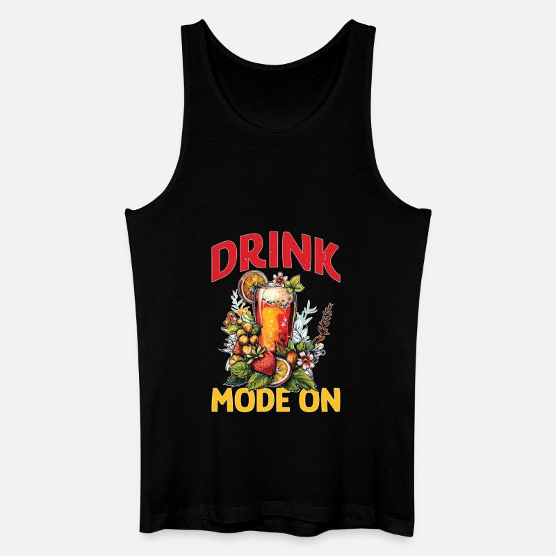 Drink Mode On 2 - Männer Bio Tank Top - Schwarz