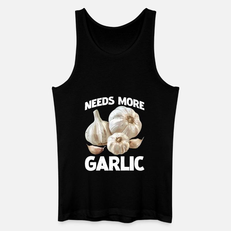 Needs More Garlic 2 - Männer Bio Tank Top - Schwarz