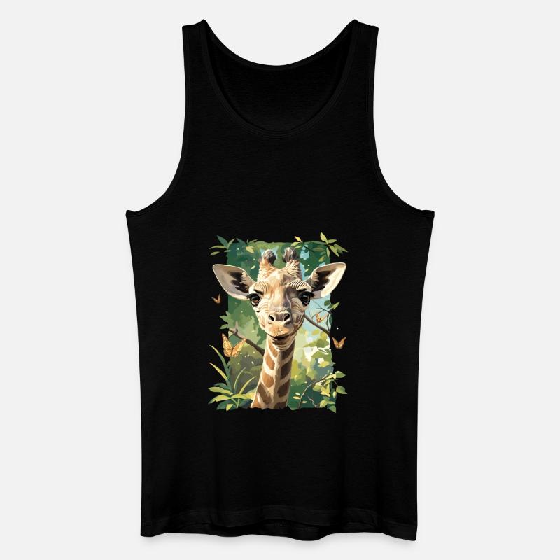 Giraffen Giraffe - Männer Bio Tank Top - Schwarz