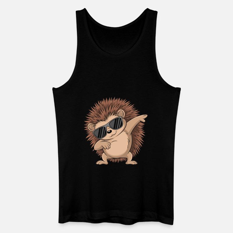 Igel - Männer Bio Tank Top - Schwarz