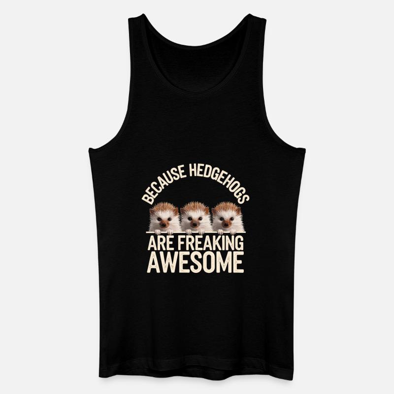 Igel - Männer Bio Tank Top - Schwarz