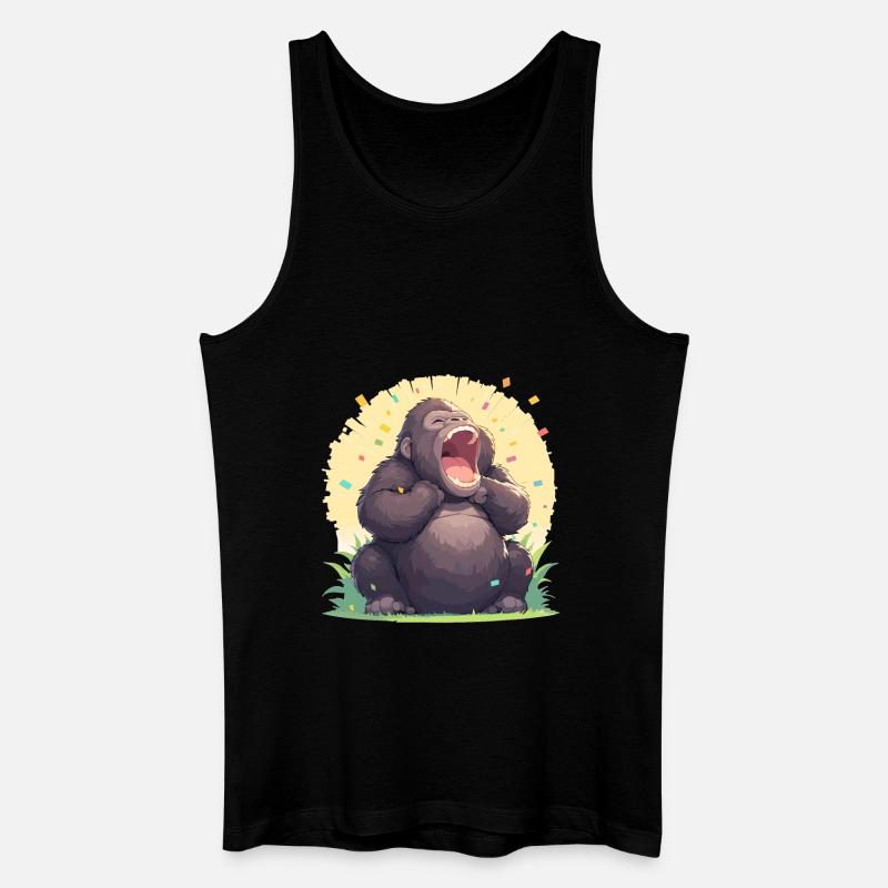 Gorillas Gorilla - Männer Bio Tank Top - Schwarz