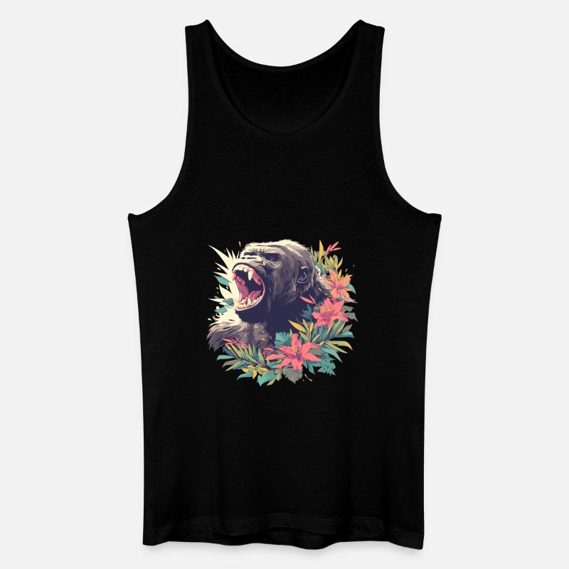 Gorillas Gorilla - Männer Bio Tank Top - Schwarz