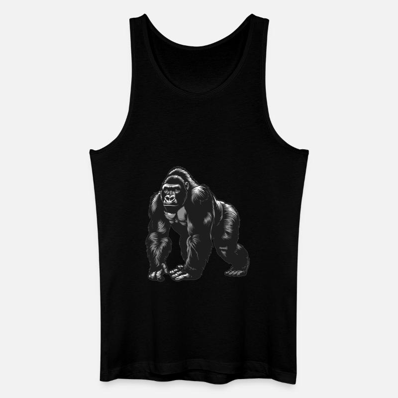 Gorillas Gorilla - Männer Bio Tank Top - Schwarz