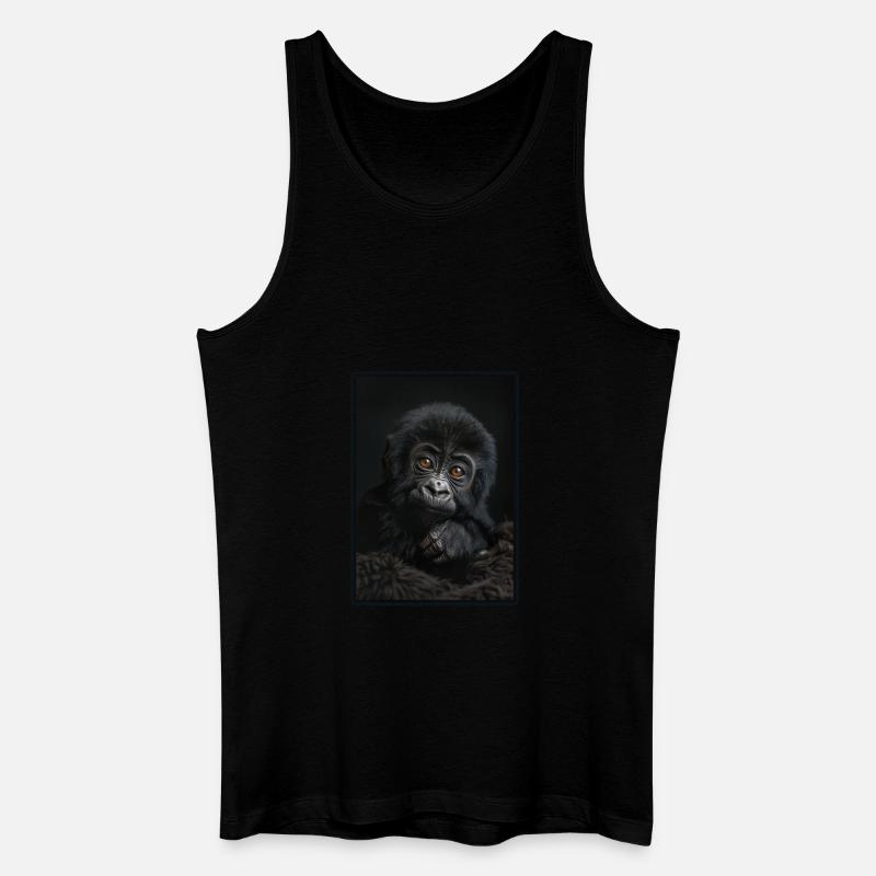 Gorillas Gorilla - Männer Bio Tank Top - Schwarz