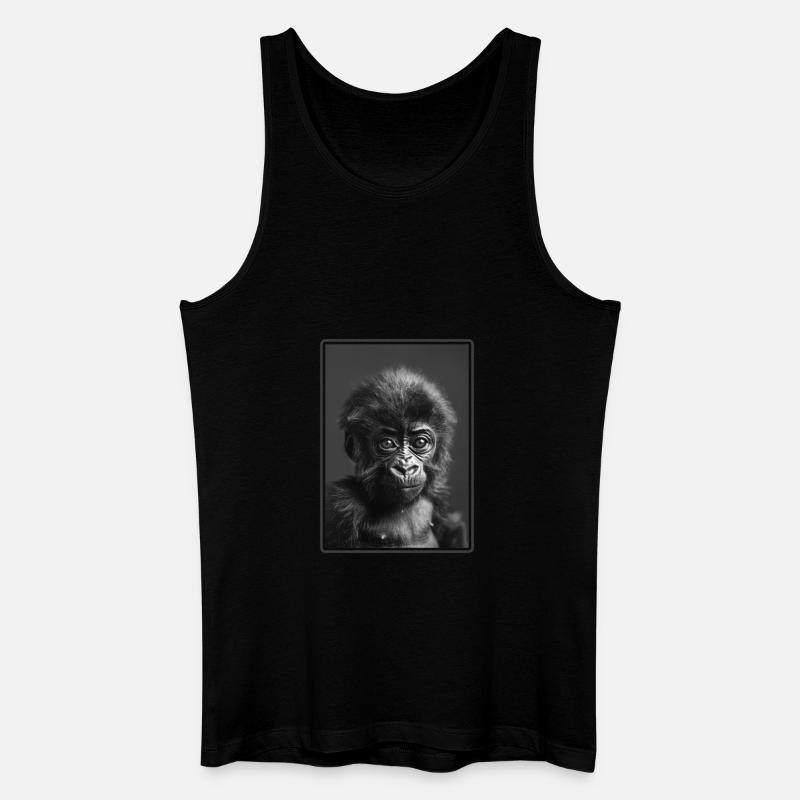 Gorillas Gorilla - Männer Bio Tank Top - Schwarz