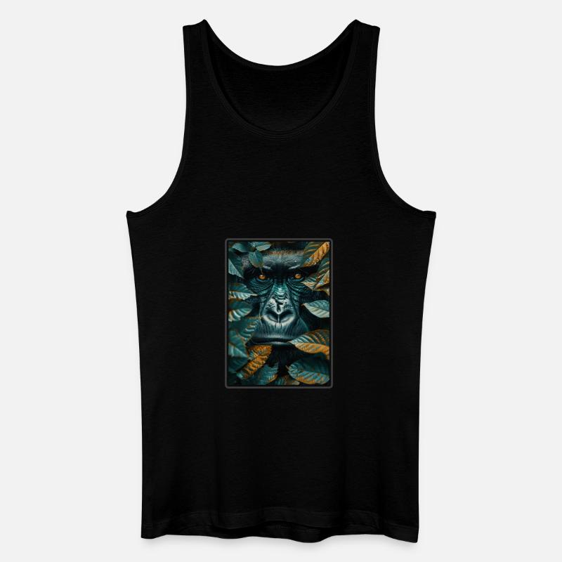 Gorillas Gorilla - Männer Bio Tank Top - Schwarz